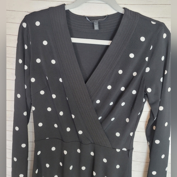 WHBM POLKA DOT REVERISIBLE DRESS, SZ 4 - Picture 3 of 16